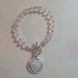 Stainless steel crystal bracelet